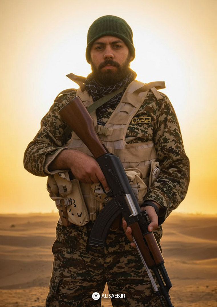 تصویرسازی بسیجی شهید مجید قربانخانی